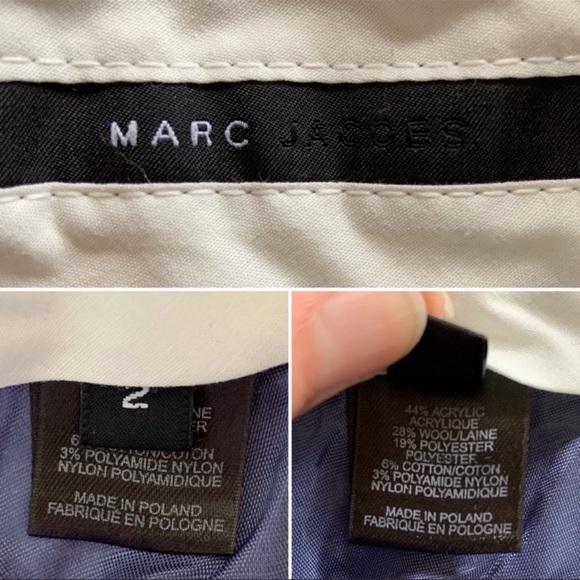 Marc Jacobs Purple Tweed Wide Leg Crop Pants Size 2 - Picture 7 of 8